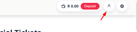 Click the account icon at the top right corner of the screen