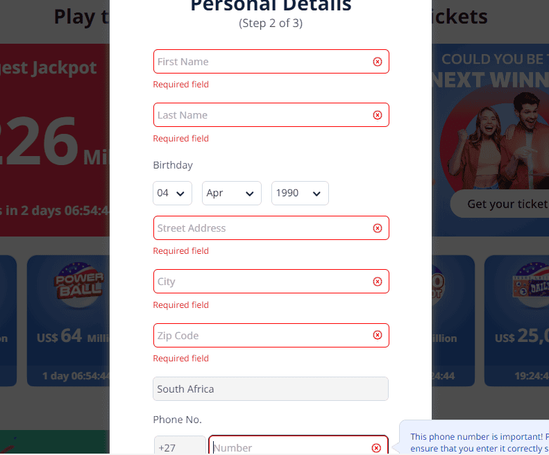 Enter the requested information
